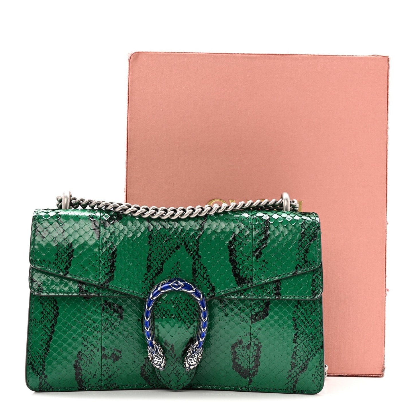 Snakeskin Small Dionysus Shoulder Bag Green