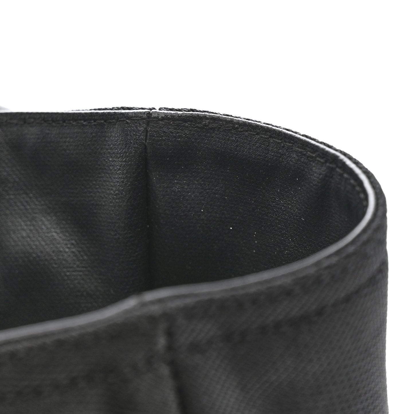 Coated Canvas Quilted Large Paris Biarritz Tote Black