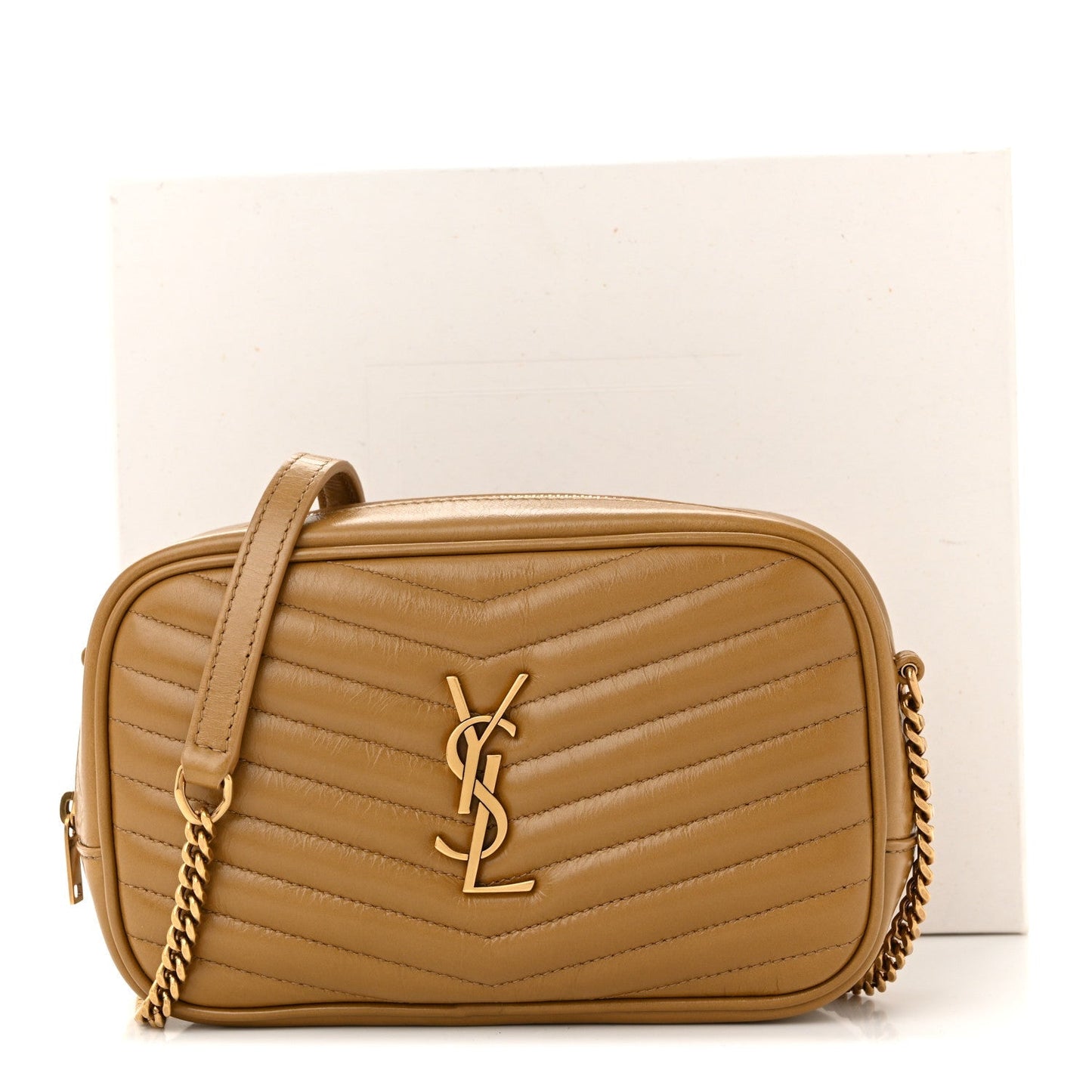 Calfskin Matelasse Monogram Mini Lou Camera Bag Tabac Brown