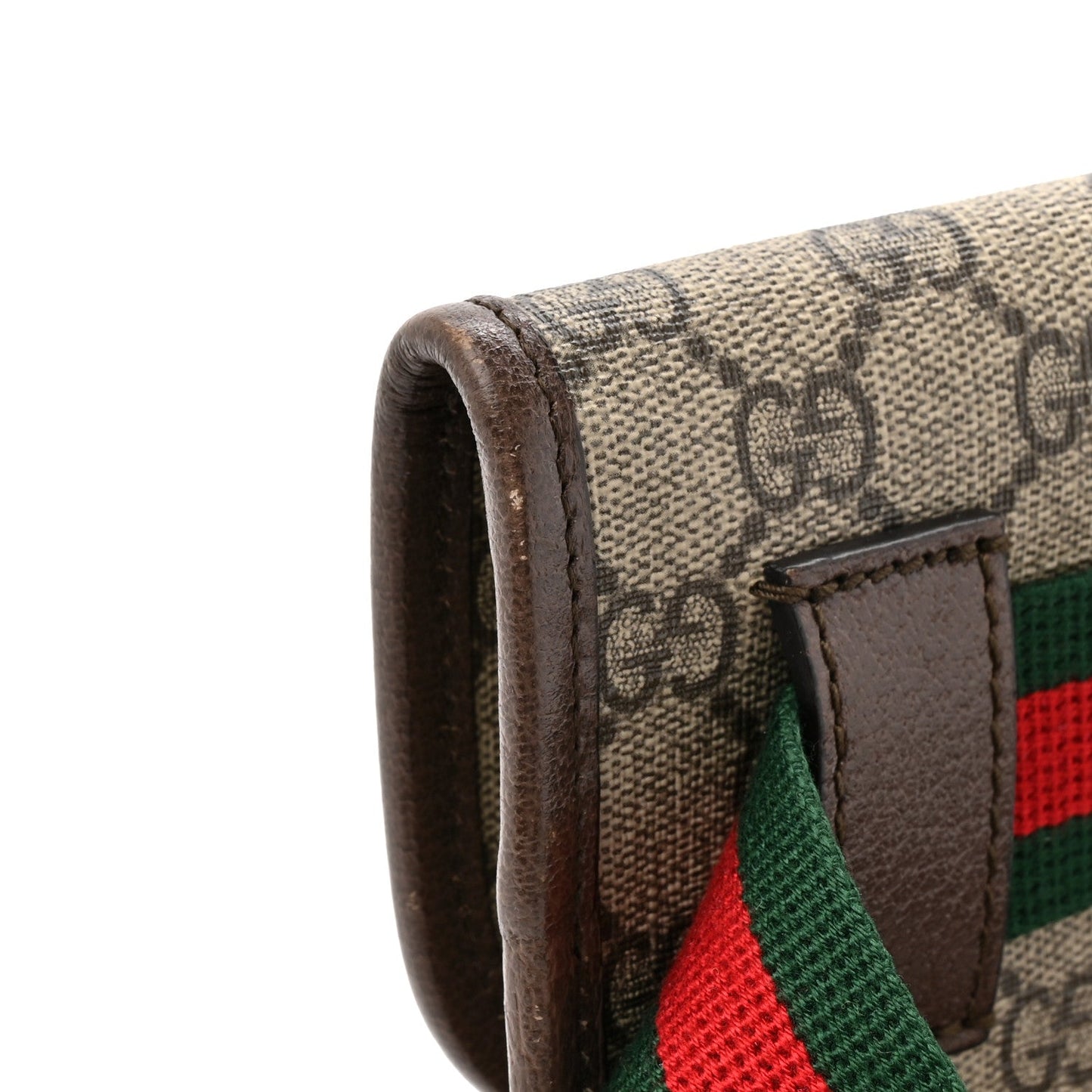 GG Supreme Monogram Neo Vintage Web Belt Bag Brown