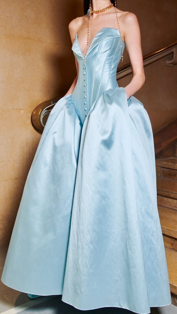 formaldressy-Blue satin fashionable and elegant long prom dress evening dress gh5319
