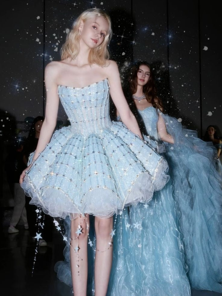 A Line Tulle Strapless Homecoming Dresses Short Prom Dress Short Party Dress cg25951