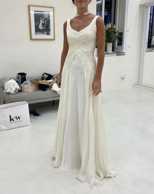 A Line Ivory Wedding Dress Princess Bridal Gown S6963