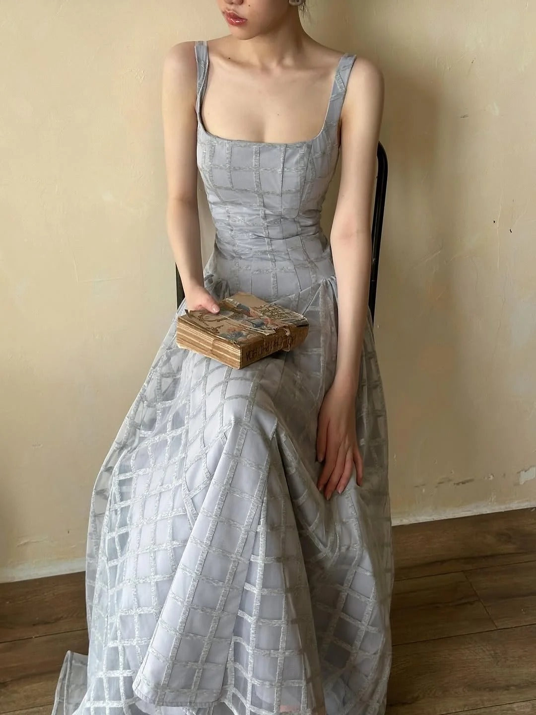formaldressy--Light Blue Simple And Elegant Long Tulle Formal Prom Dress gh5605