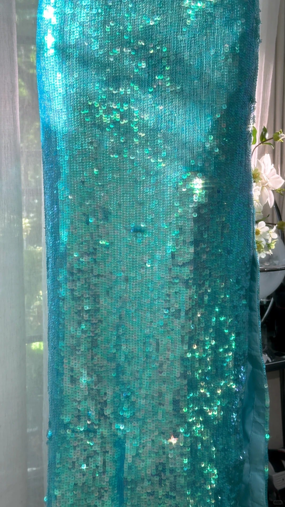formaldressy-Emerald Blue Shiny Long Sequin Prom Dress Evening Dress Party Dress gh5078