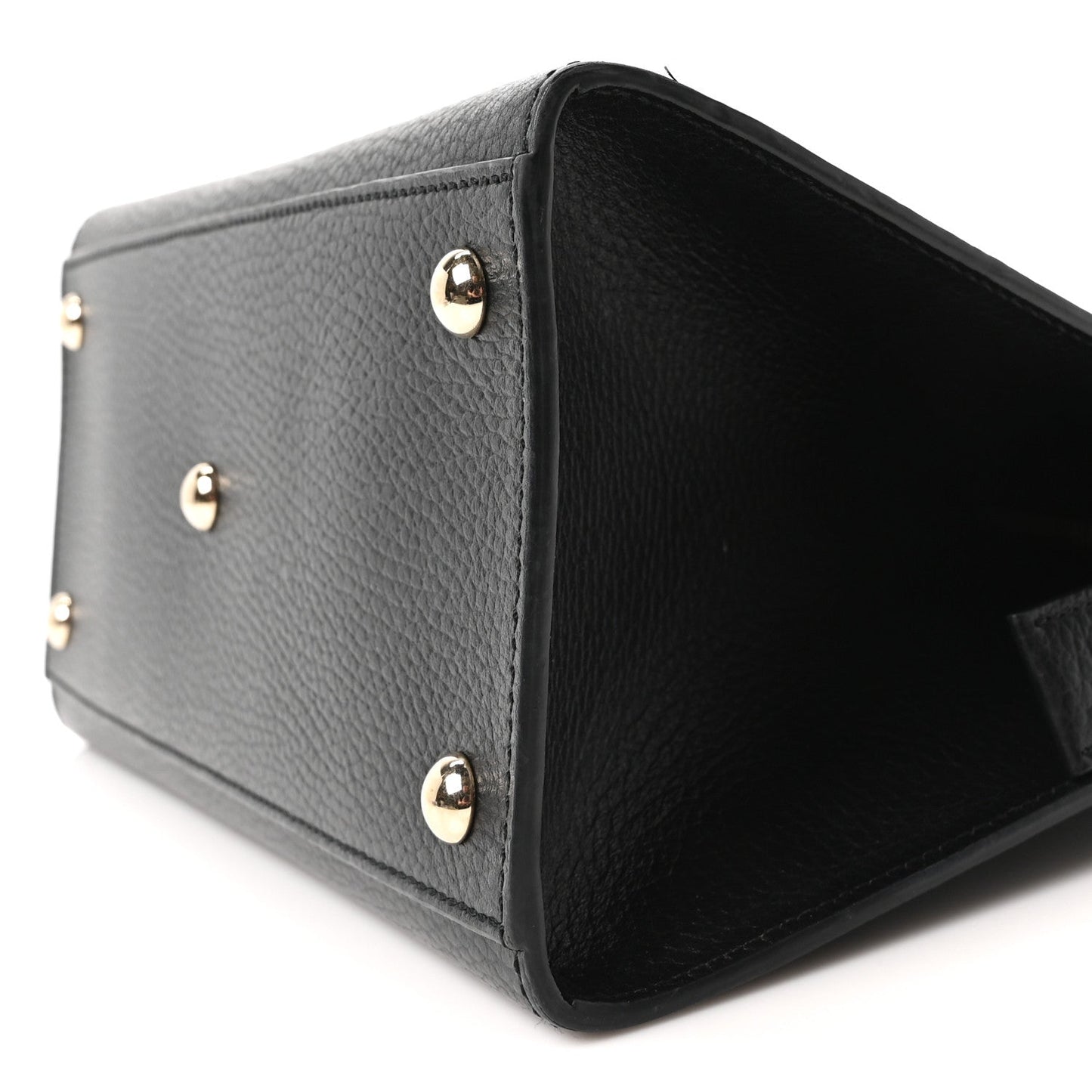 Dollar Calfskin Medium Soho Top Handle Satchel Black