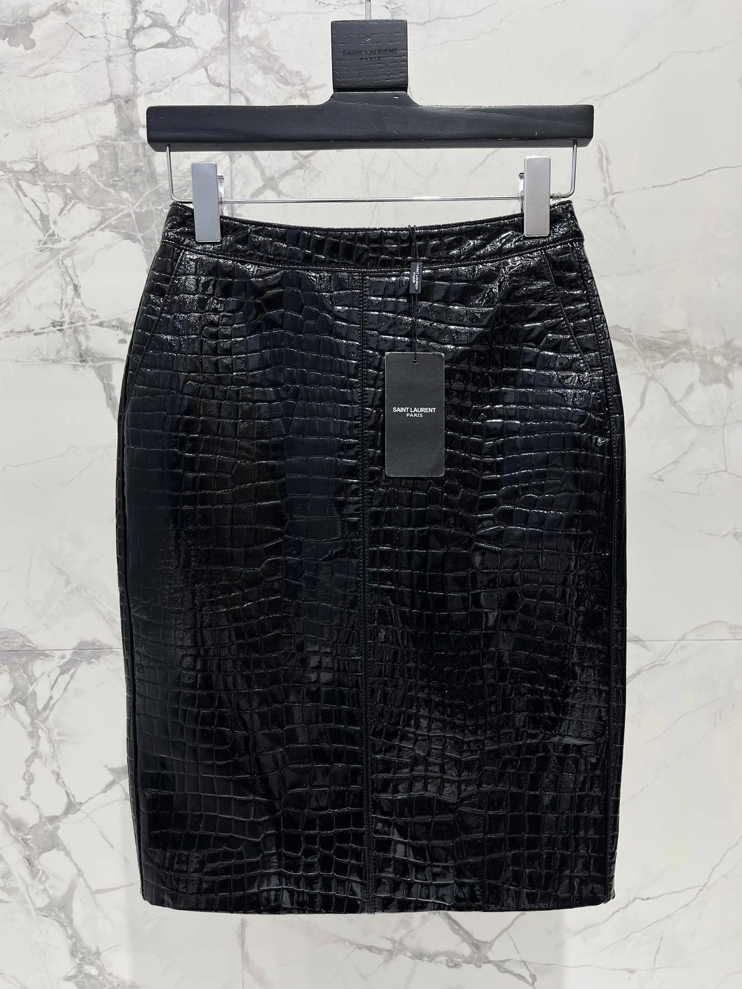 YSL 25S CROC LEATHER SKIRT STYLE 108