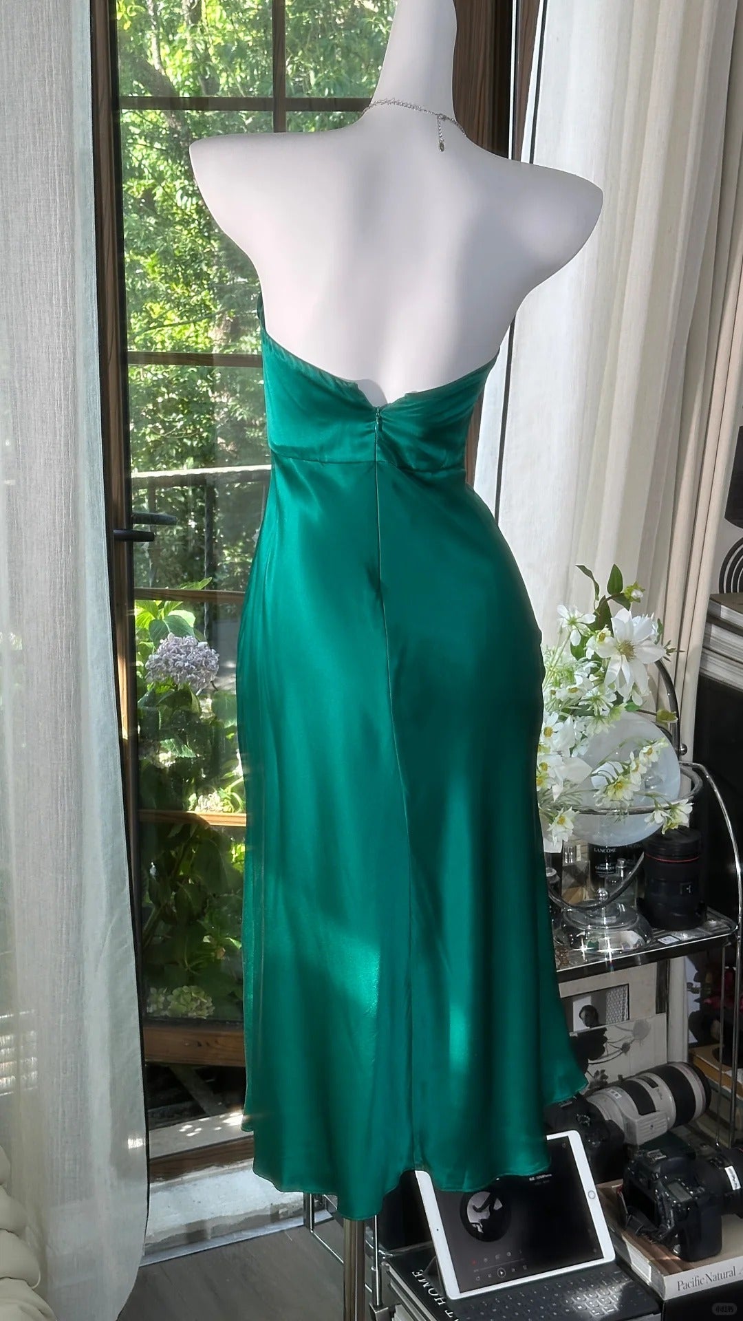 formaldressy-Dark green short chiffon homecoming dress birthday party dress gh5167