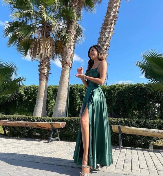 green prom dress Long Prom Dresses cg24914