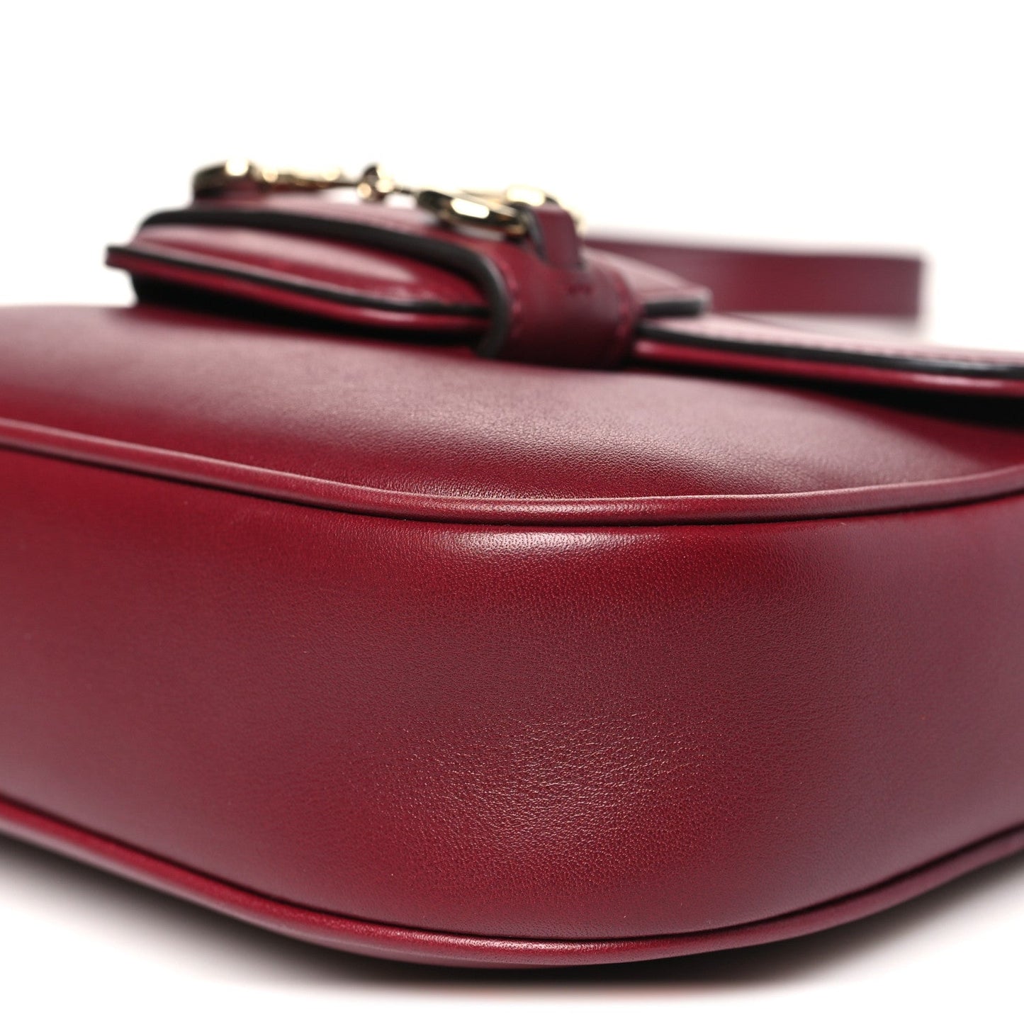 Soft Calfskin Horsebit 1955 Small Shoulder Bag Rosso Ancora