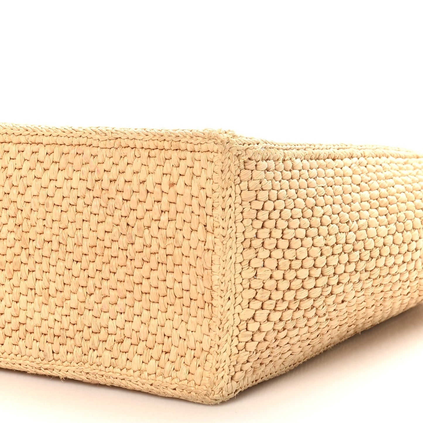Raffia Paula's Ibiza Small Font Tote Natural Tan