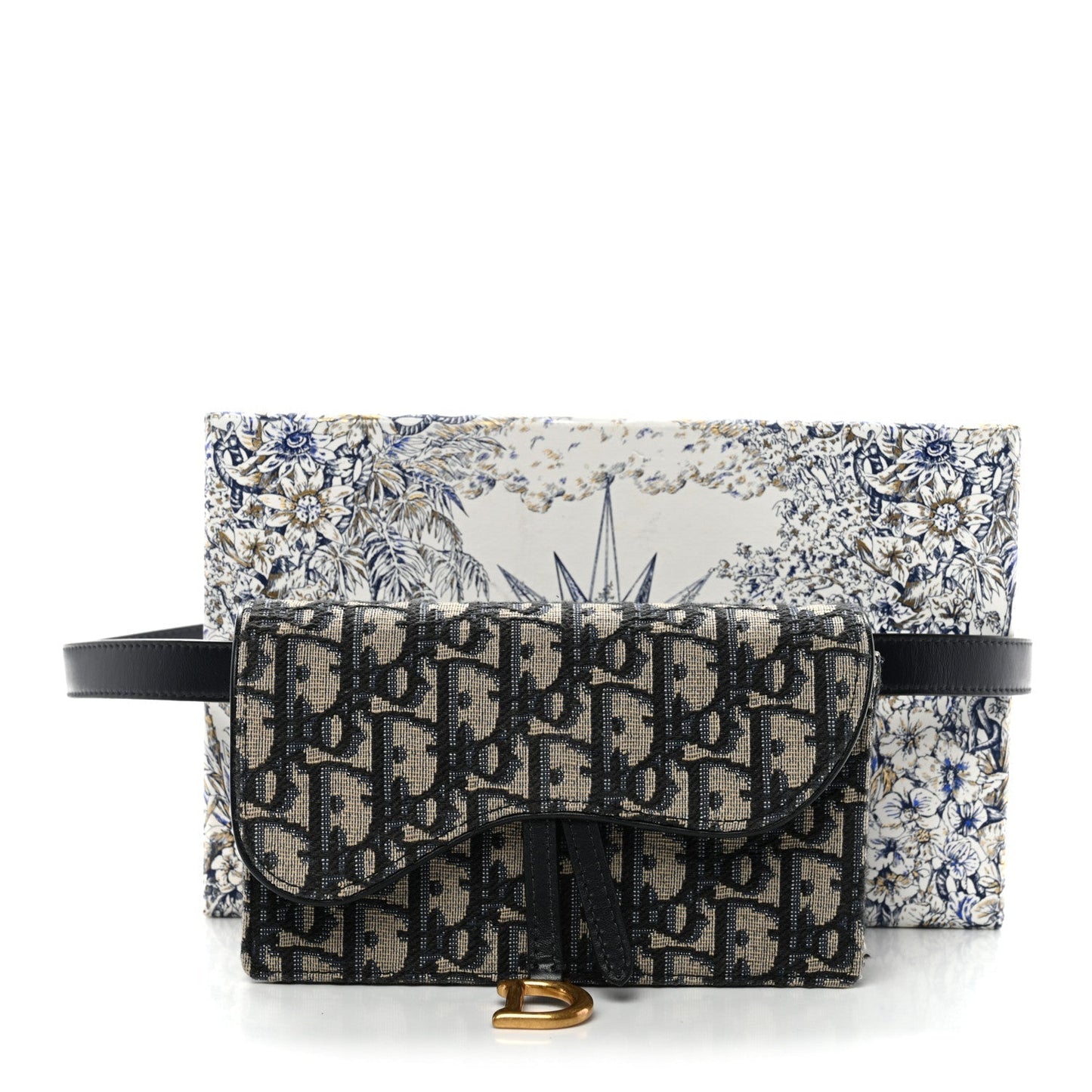 Oblique Saddle Belt Bag Blue