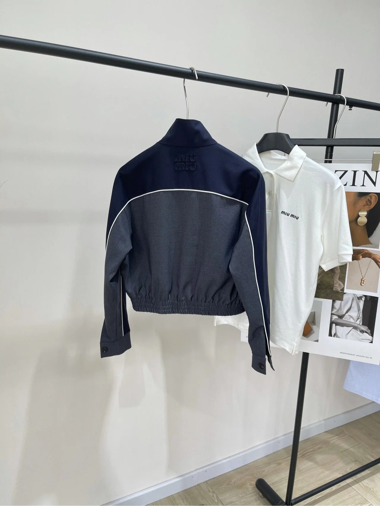 MIUMIU STAND-COLLAR JACKET 275991