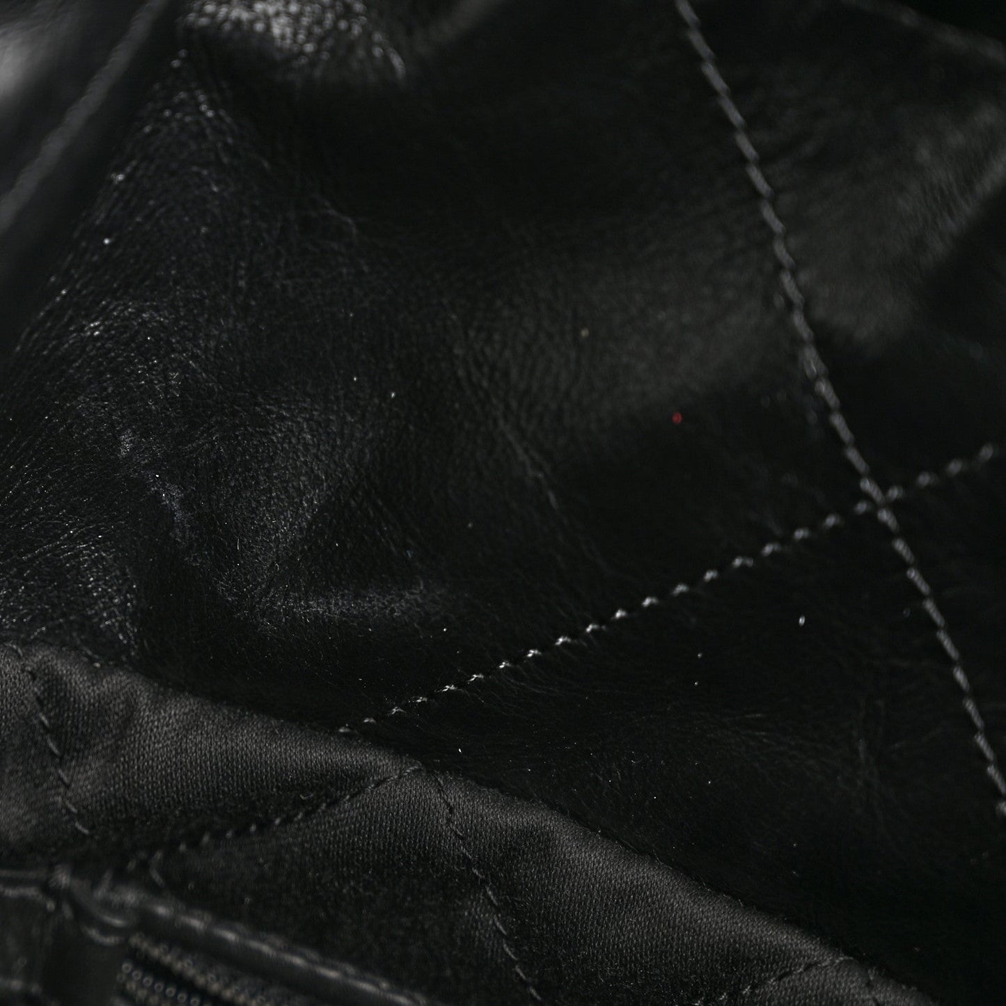 Shiny Calfskin Quilted Small Chanel 22 Black