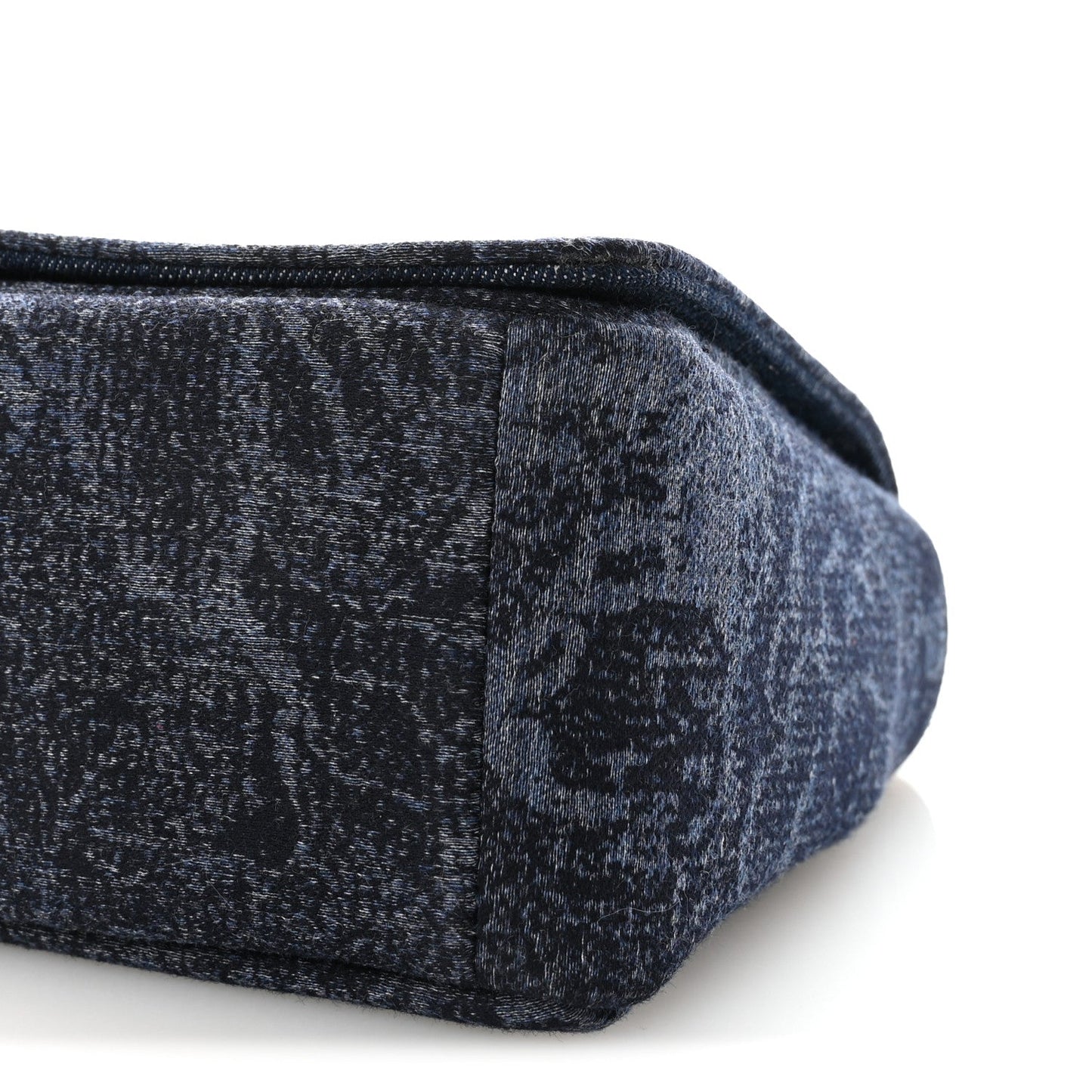 Denim Brocart Print Medium Caro Bag Blue