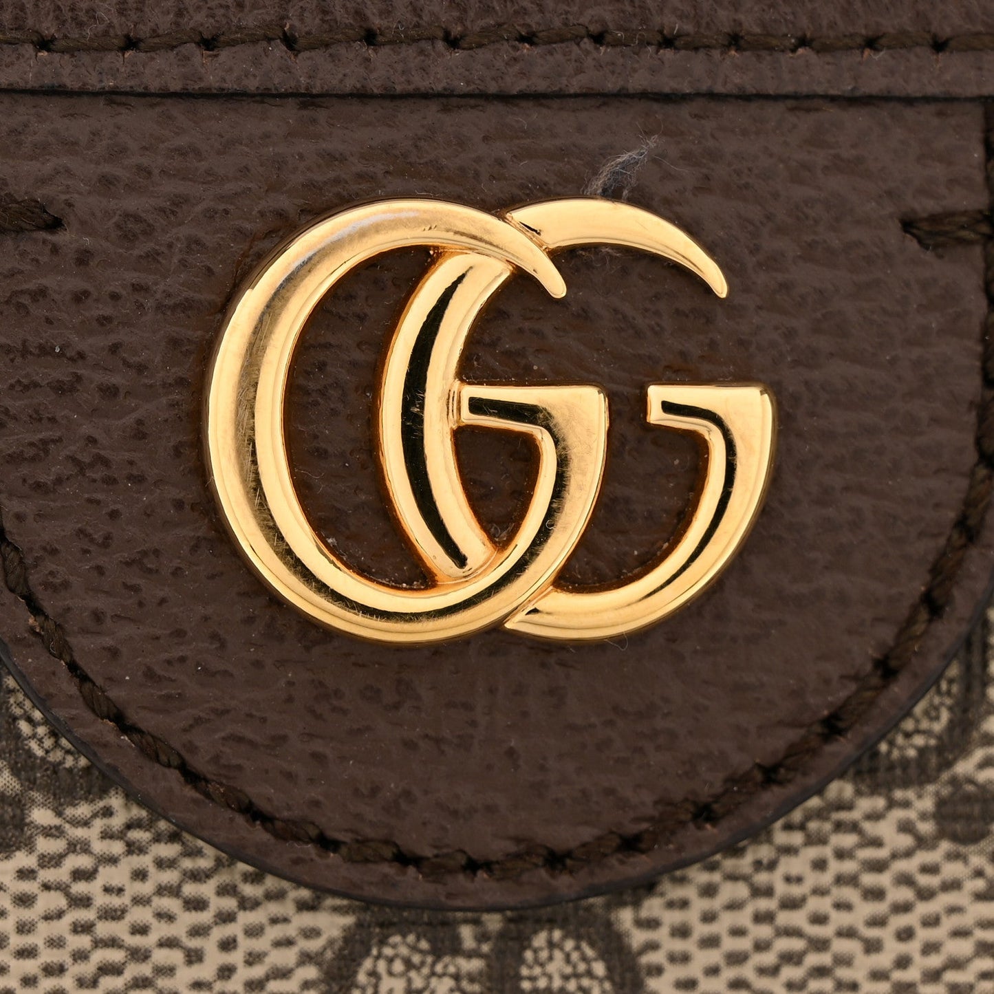 GG Supreme Monogram Textured Calfskin Medium Ophidia Shoulder Tote Bag Beige Ebony New Acero