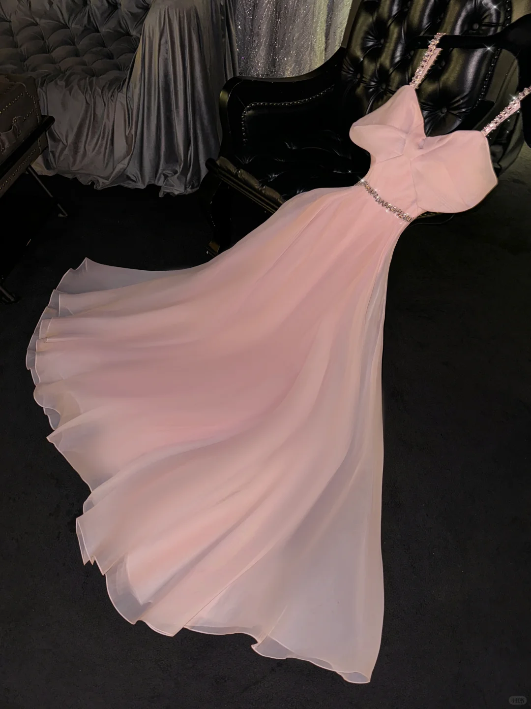 Princess A Line Beads Straps Chiffon Long Prom Dress,Party Dress,Formal Evening Dress GG4986