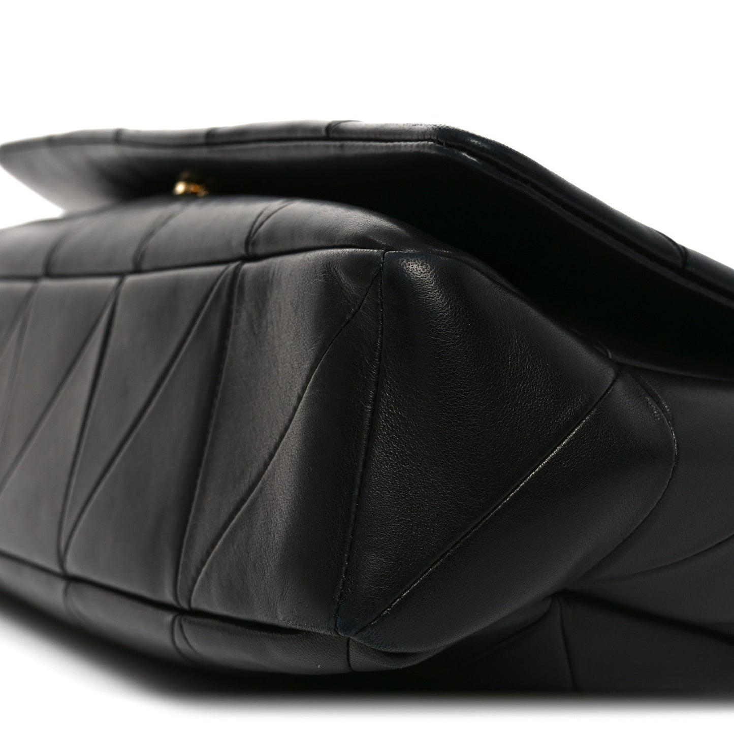 Lambskin Patchwork Monogram Large Jamie Black