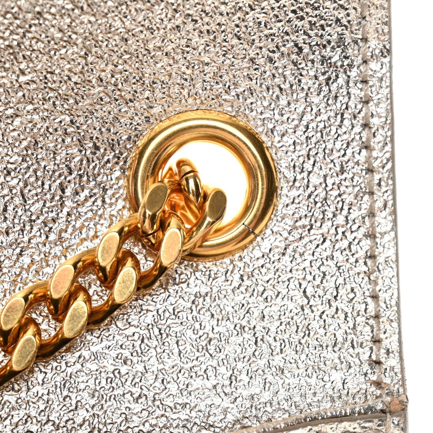 Metallic Calfskin Small Classic Monogram Kate Satchel Platine