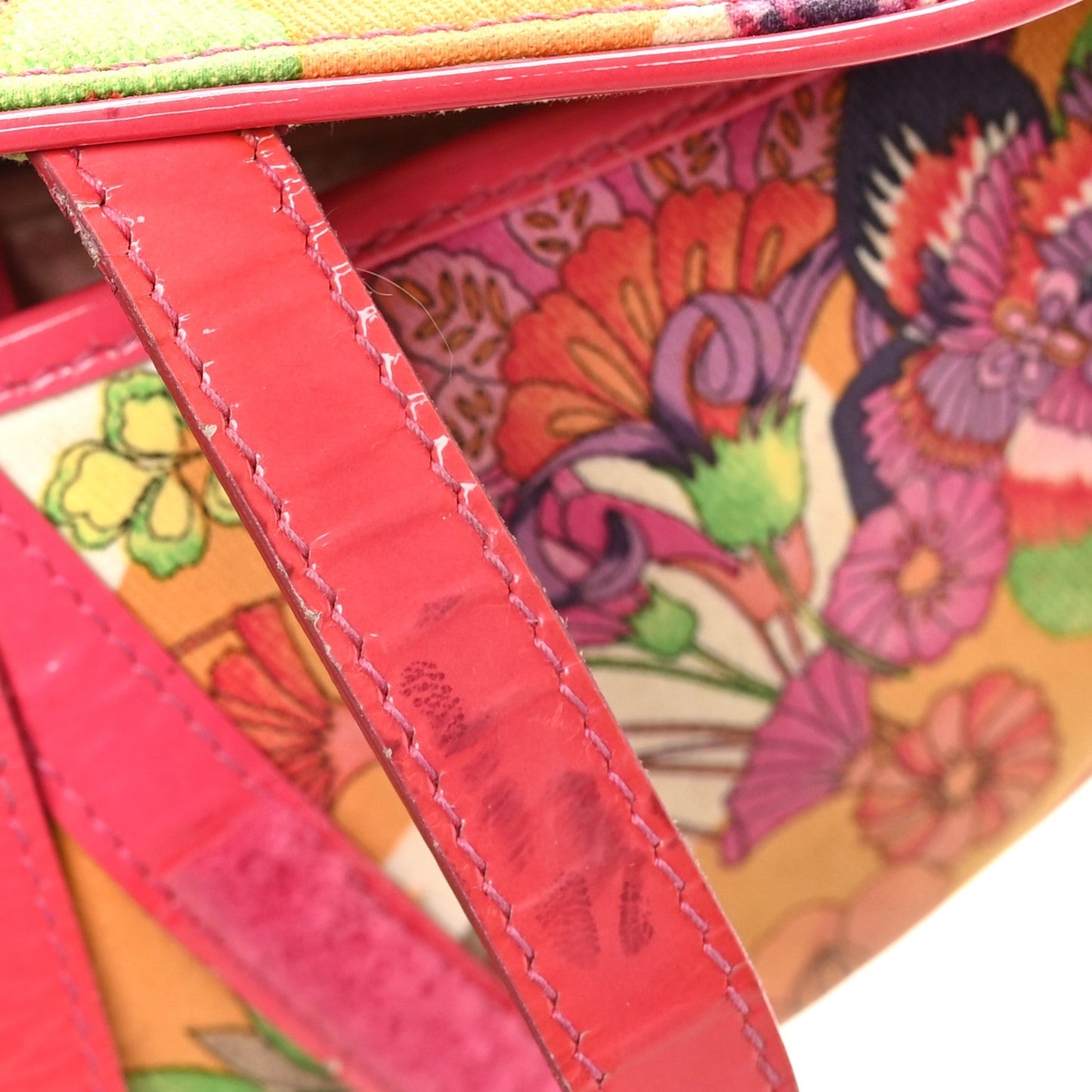 Canvas Floral Hawaii Glamour Saddle Bag Multicolor