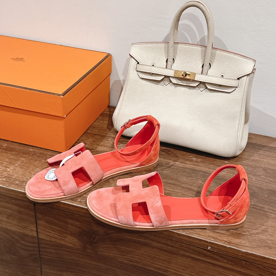 HM Santorini Sandals Red Cowhide 312583