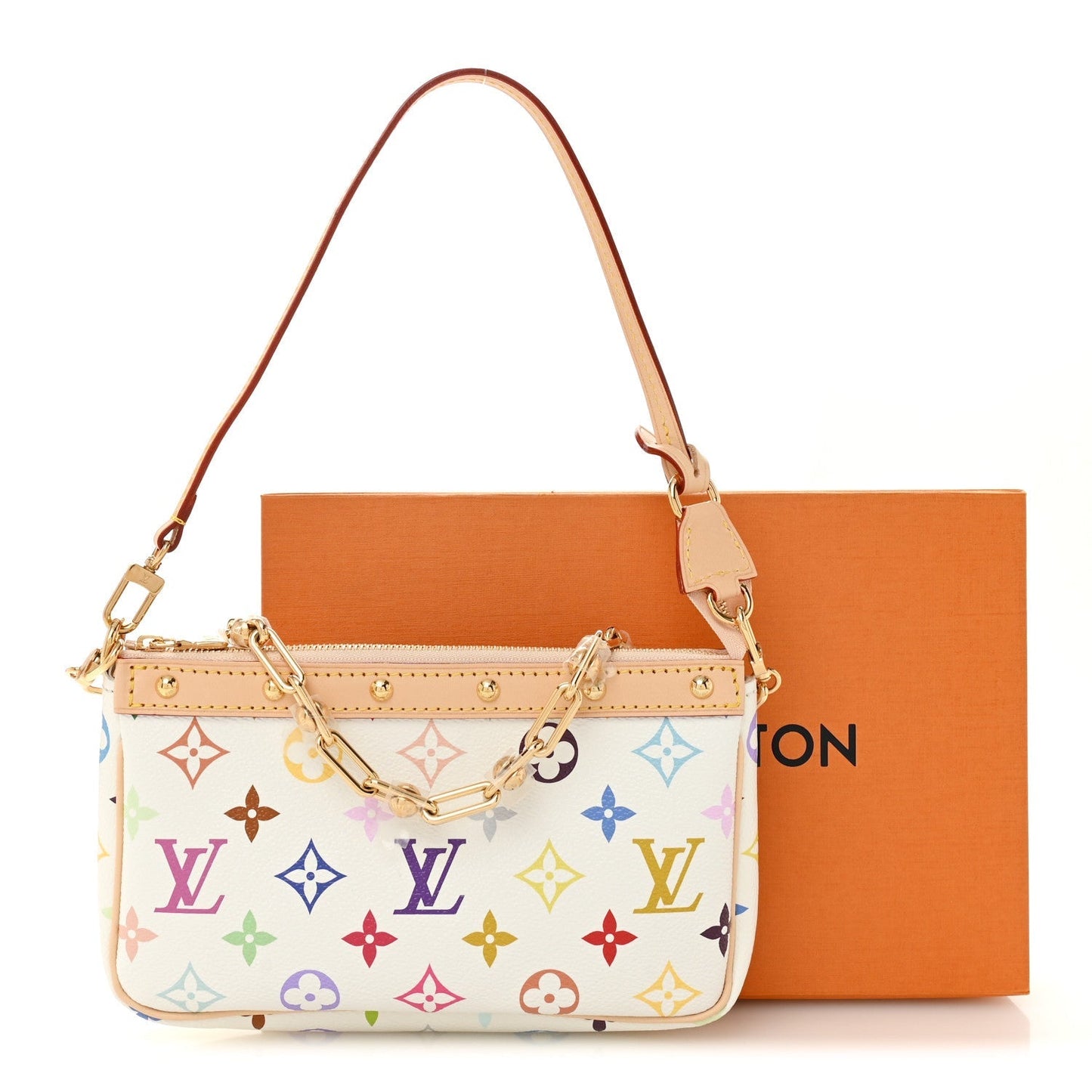 LV X TM Monogram Multicolor Pochette Accessories White