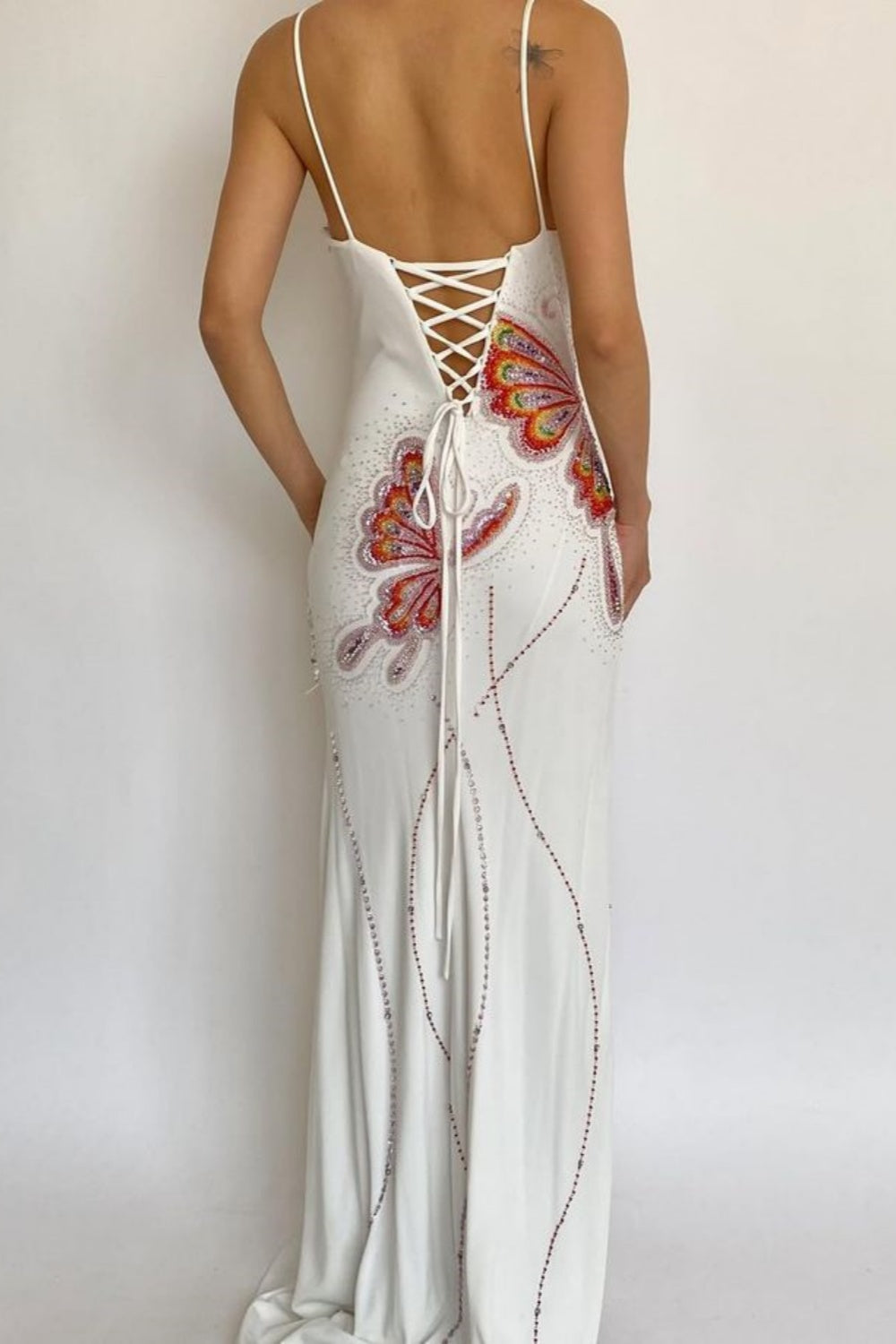 formaldressy-Elegant Long chiffon Party Dress With Butterflies gh6108