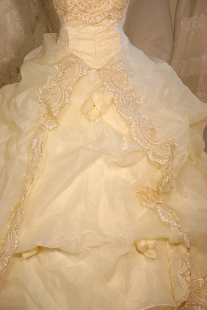 A Line Vintage Long Wedding Dresses Princess Bridal Gown        S6883