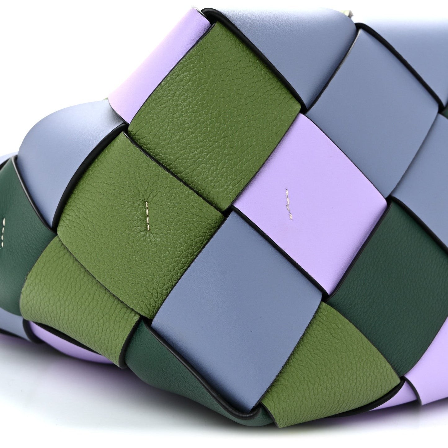 Calfskin Woven Small The Surplus Collection Basket Bag Multicolor