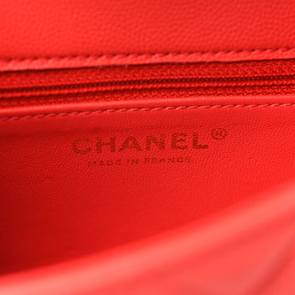 Caviar Quilted Mini Sweet Classic Flap Red