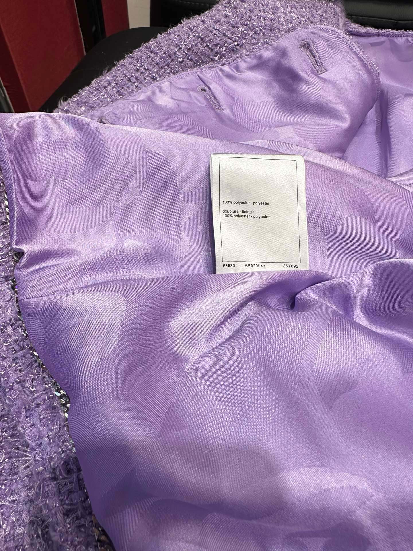 CC Brooch Jacket Lavender Polyester