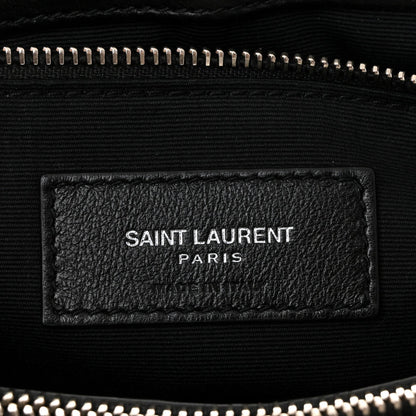 Calfskin Y Quilted Monogram Large Loulou Chain Satchel Black