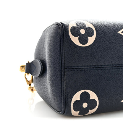 Empreinte Monogram Giant Speedy Bandouliere 20 Navy Creme