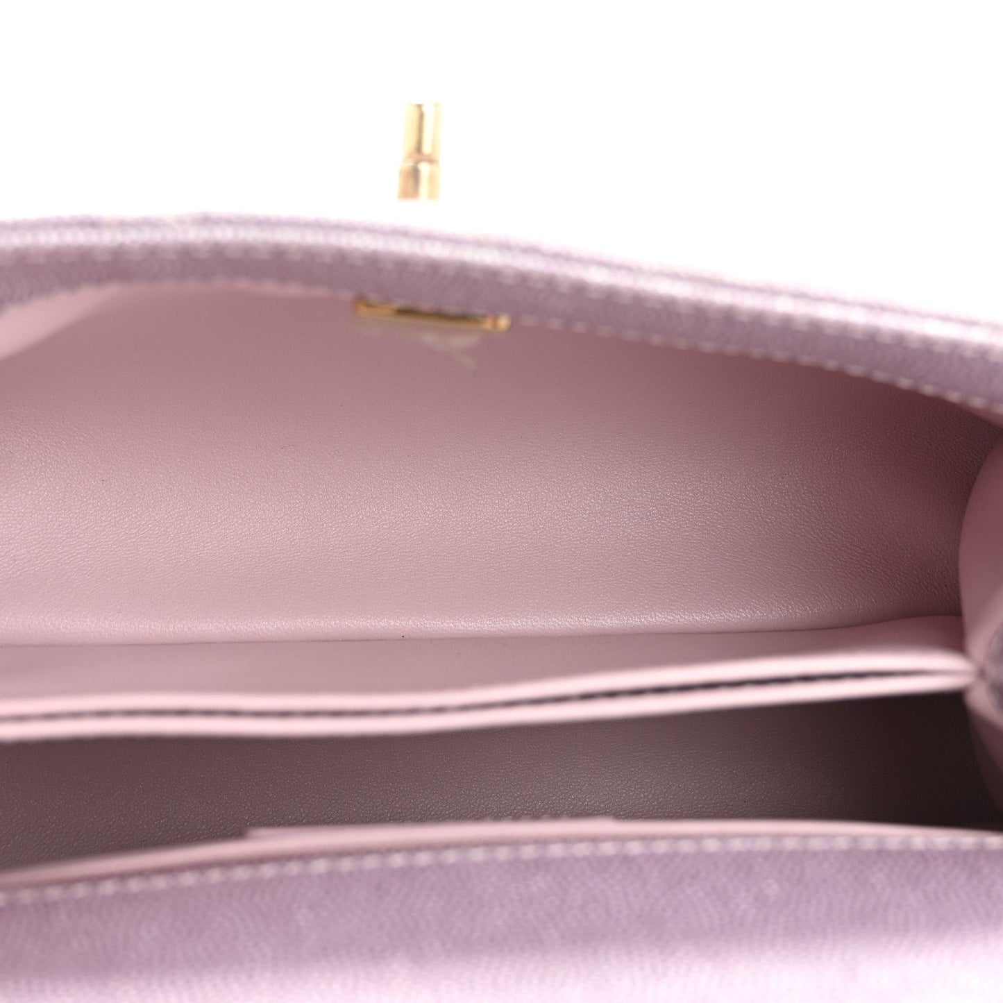 Metallic Caviar Quilted Mini Coco Handle Flap Light Pink