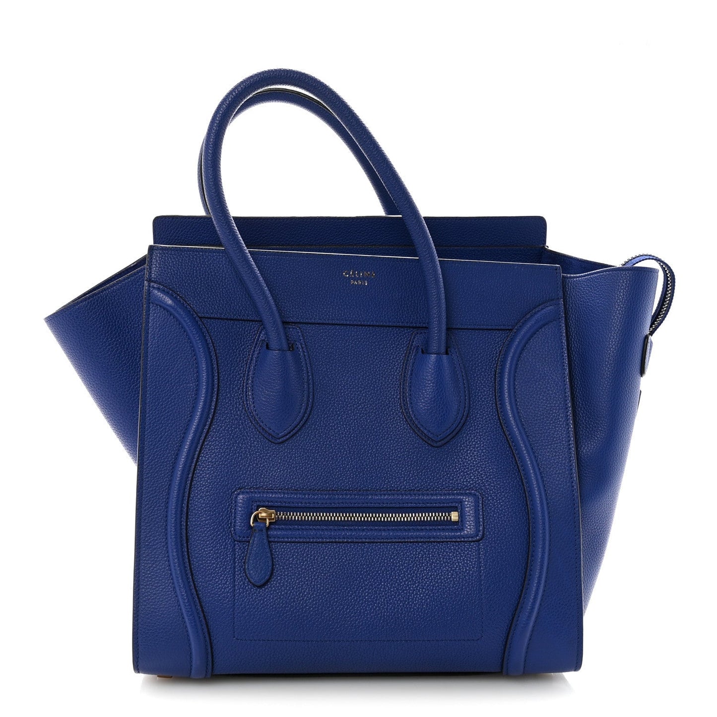 Drummed Calfskin Mini Luggage Indigo
