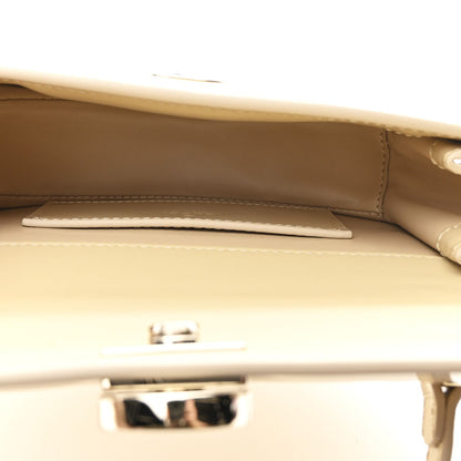 Patent Calfskin GG Half Moon Top Handle Bag Beige