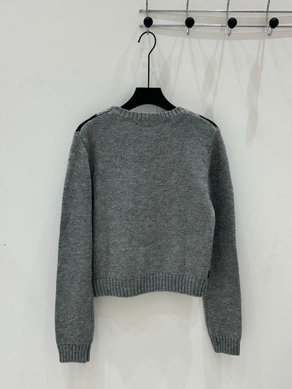 Prada 25 Crop Top Sweater Multicolor Wool 293872