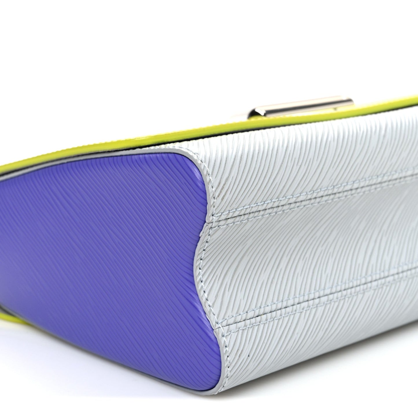 Epi Gradient Twist Shoulder Bag MM Purple Yellow Grey