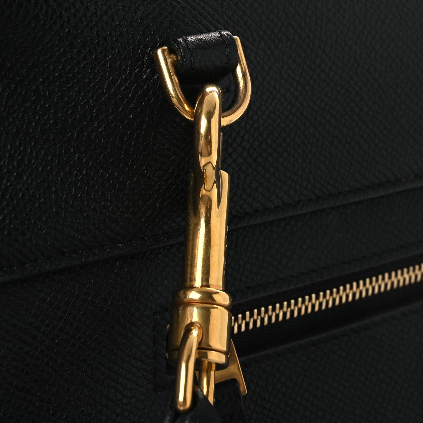 Grained Calfskin Mini Belt Bag Black