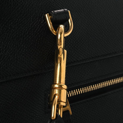 Grained Calfskin Mini Belt Bag Black