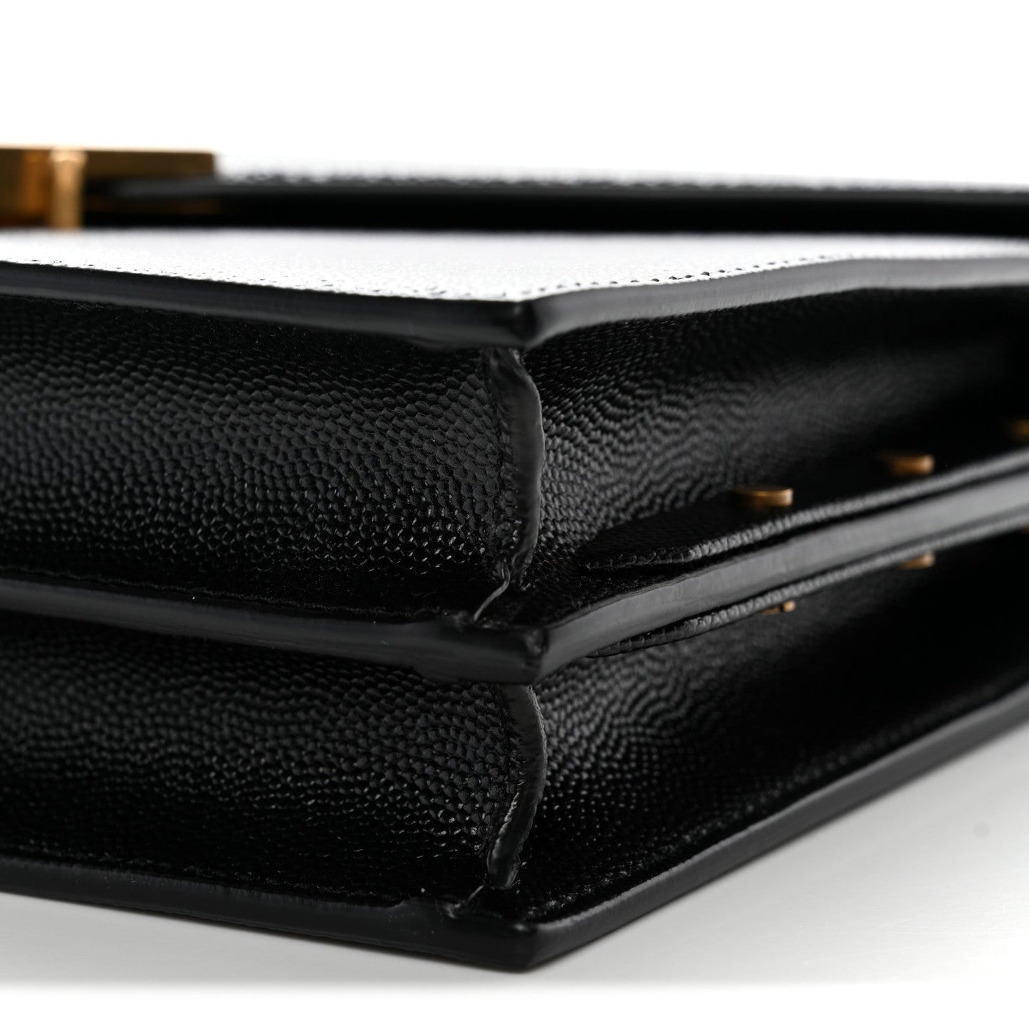 Grain De Poudre Monogram Cassandra Clasp Bag Black