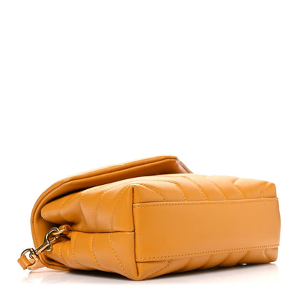 Calfskin Y Quilted Monogram Toy Loulou Crossbody Bag Cheddar