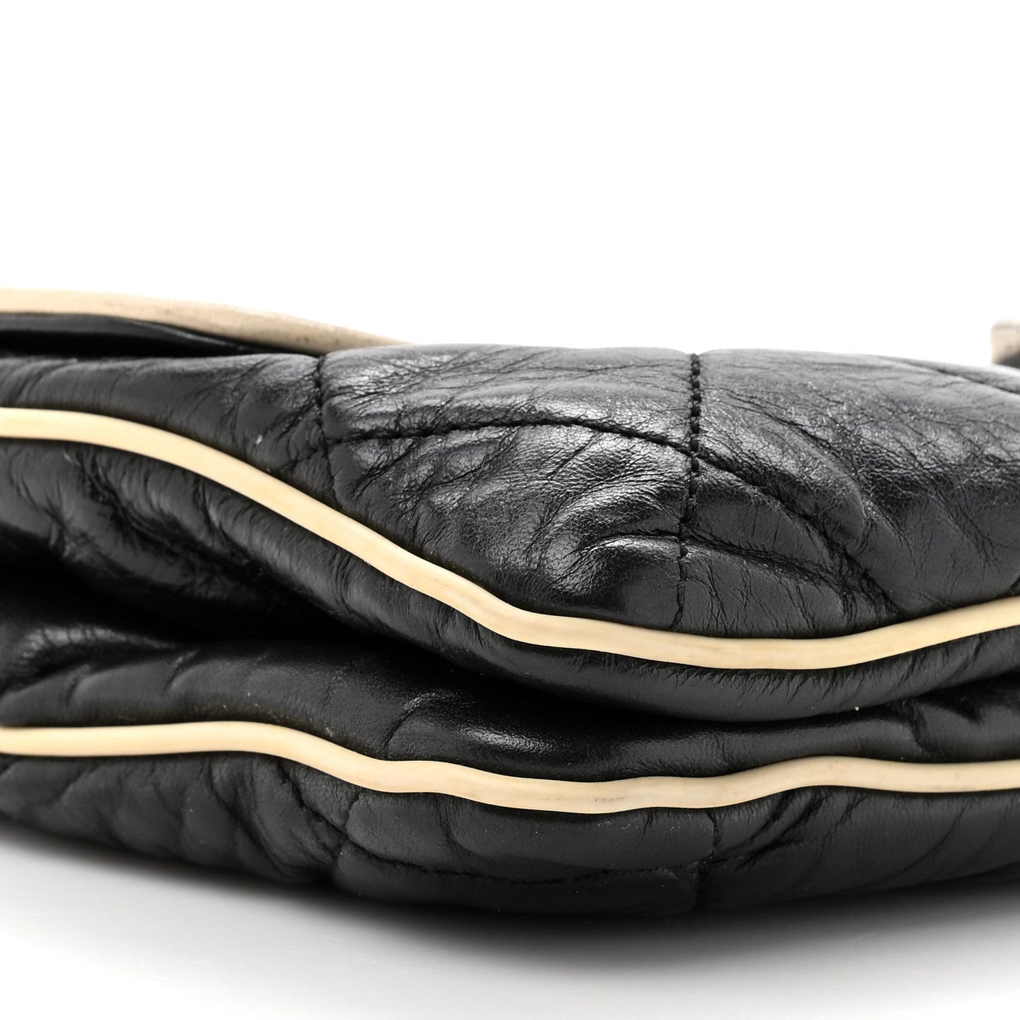 Lambskin East West Mademoiselle Flap Black