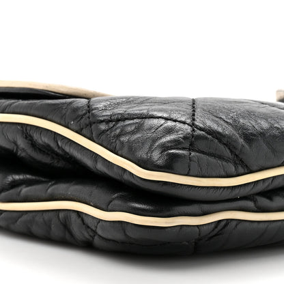 Lambskin East West Mademoiselle Flap Black