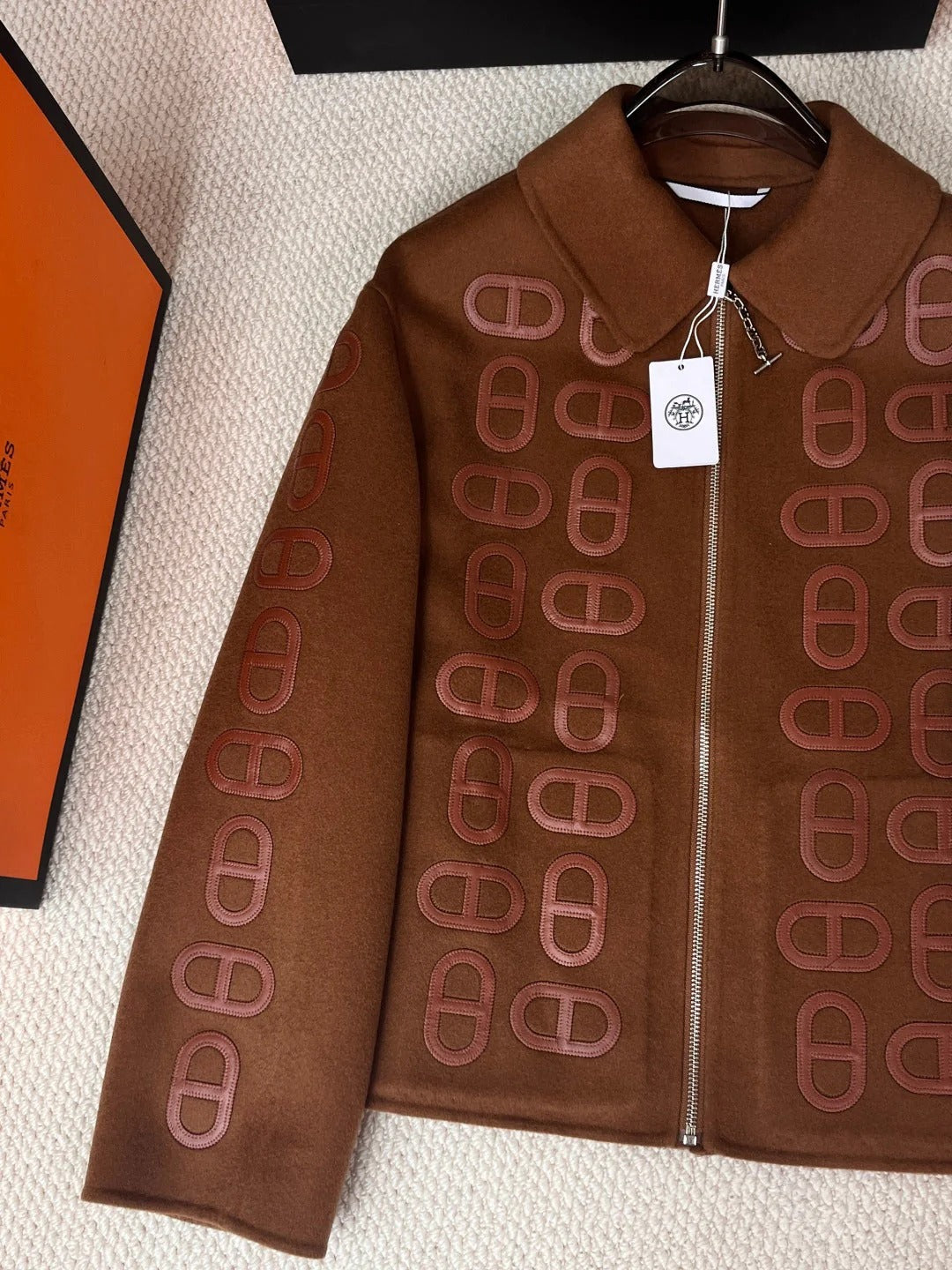 HERMES 25S SHORT PIG-NOSE COAT 202