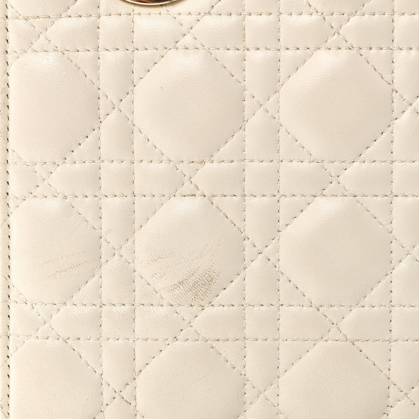 Lambskin Cannage Small My ABCDior Lady Dior White