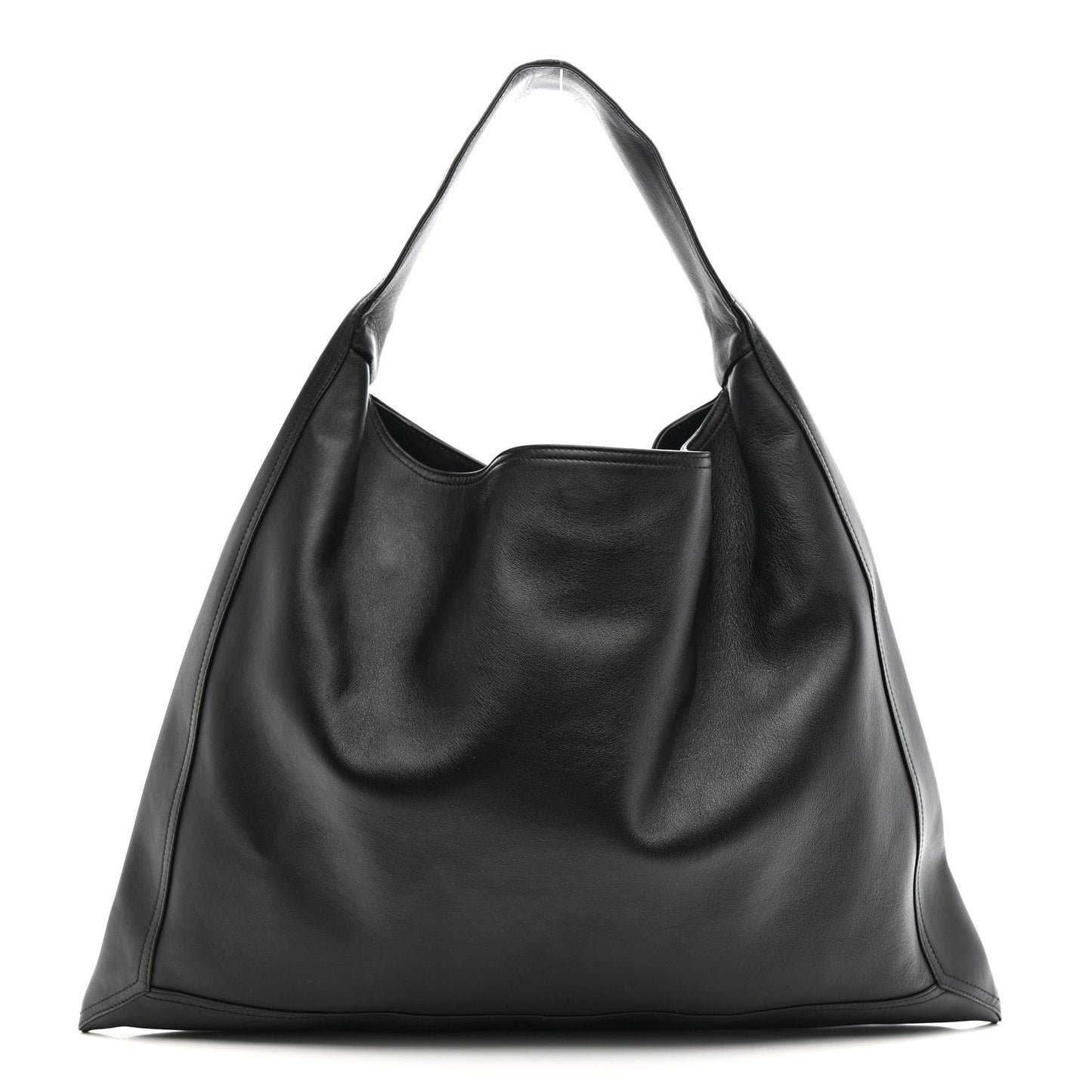 Silky Calfskin Large Hop Black