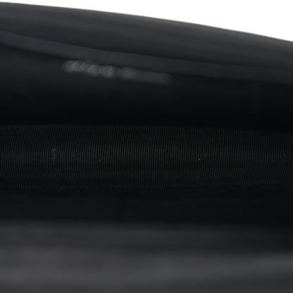 Distressed Patent Calfskin Quilted Reissue Wallet On Chain WOC Black