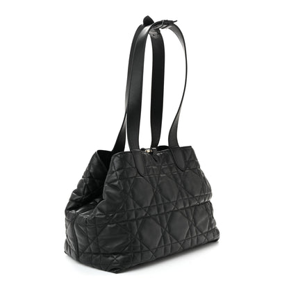 Calfskin Macrocannage Medium Toujours Black