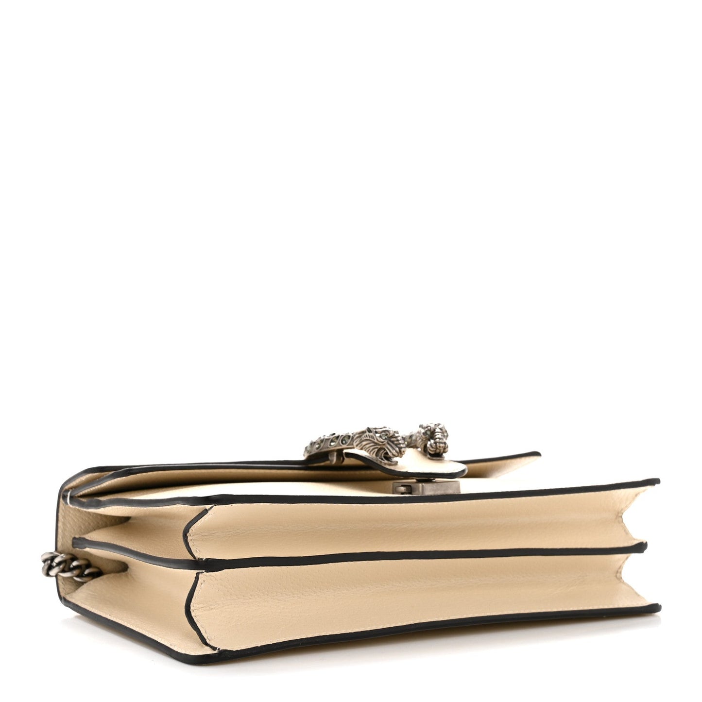 Textured Calfskin Crystal Small Dionysus Shoulder Bag Mystic White